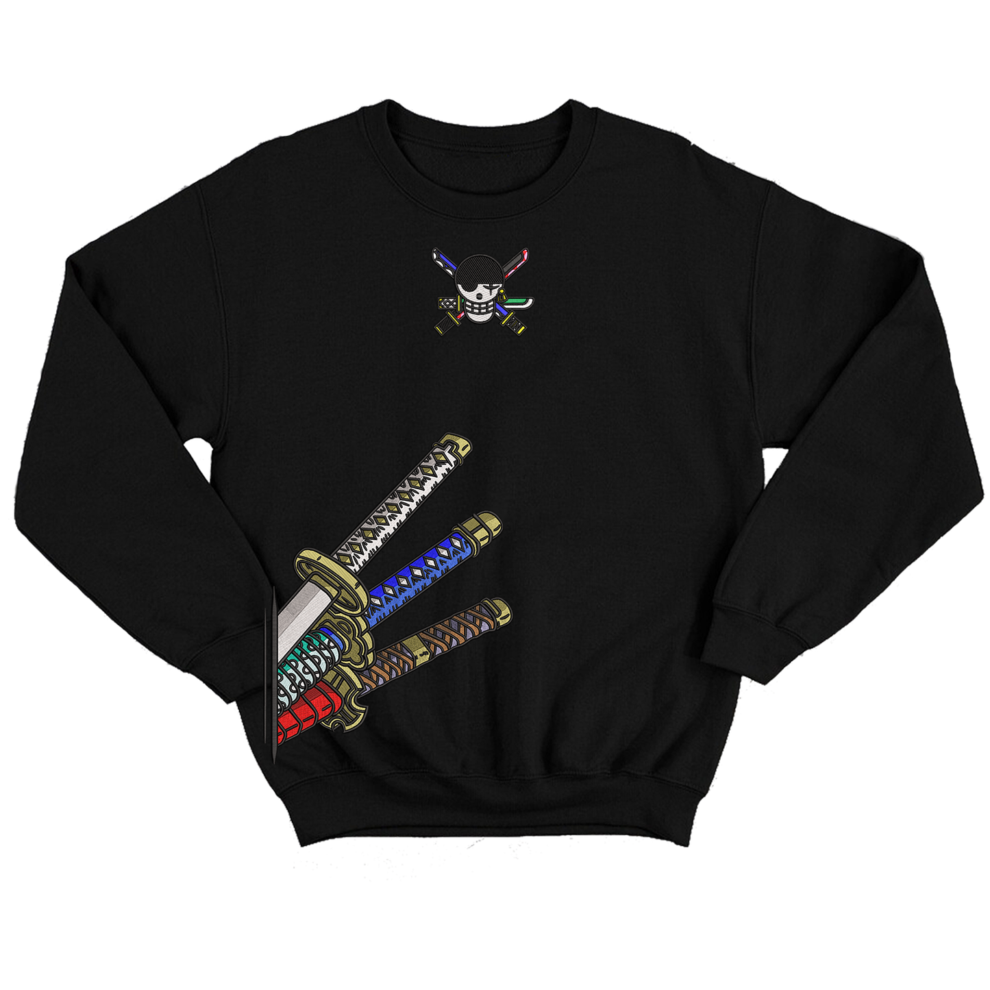 Zoro espadas v1.2 Buzo cuello redondo