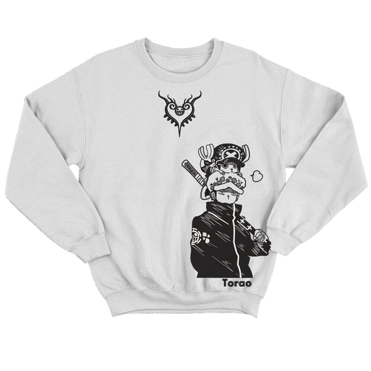 Chopper y Trafalgar law Buzo cuello redondo
