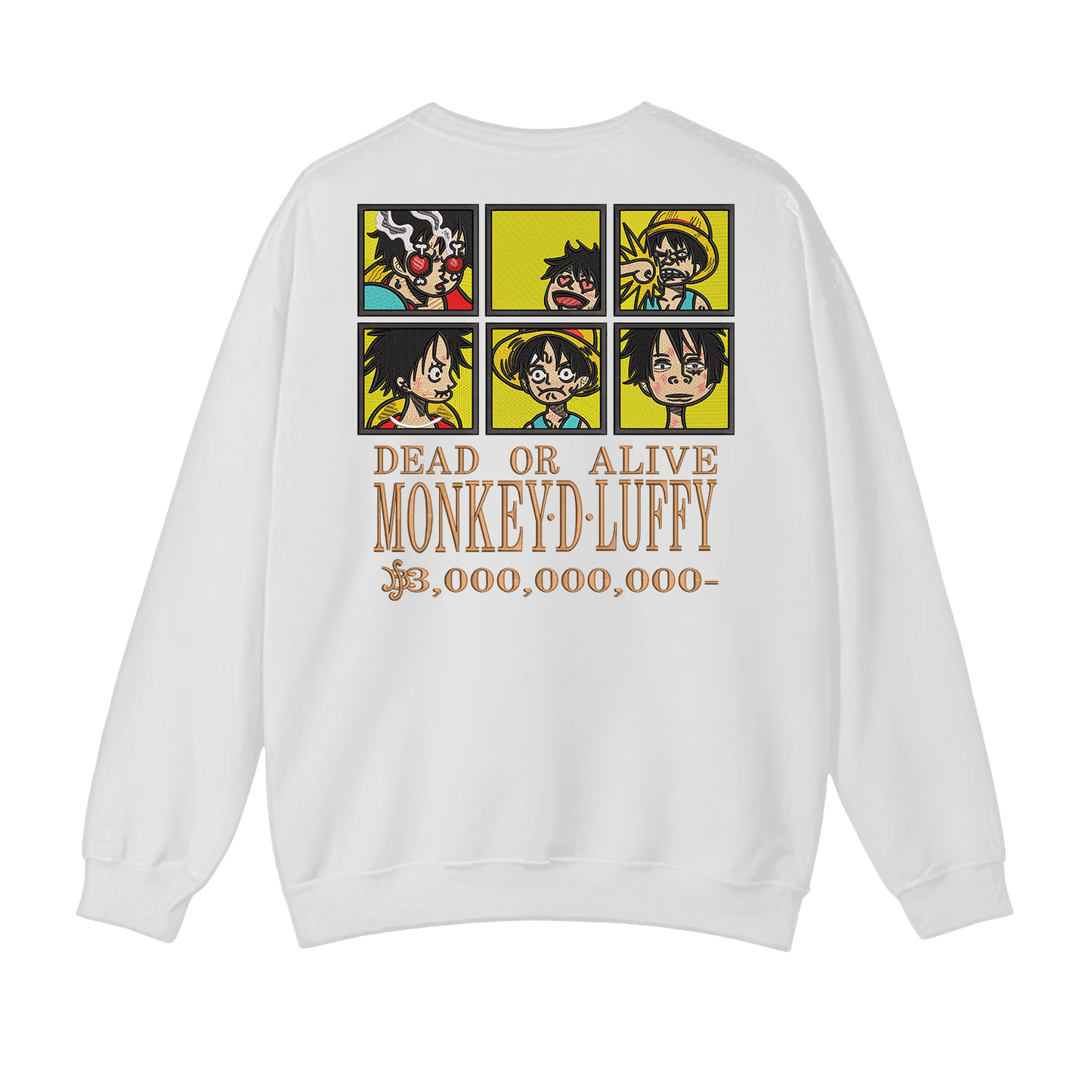 Luffy caras buzo cuello redondo