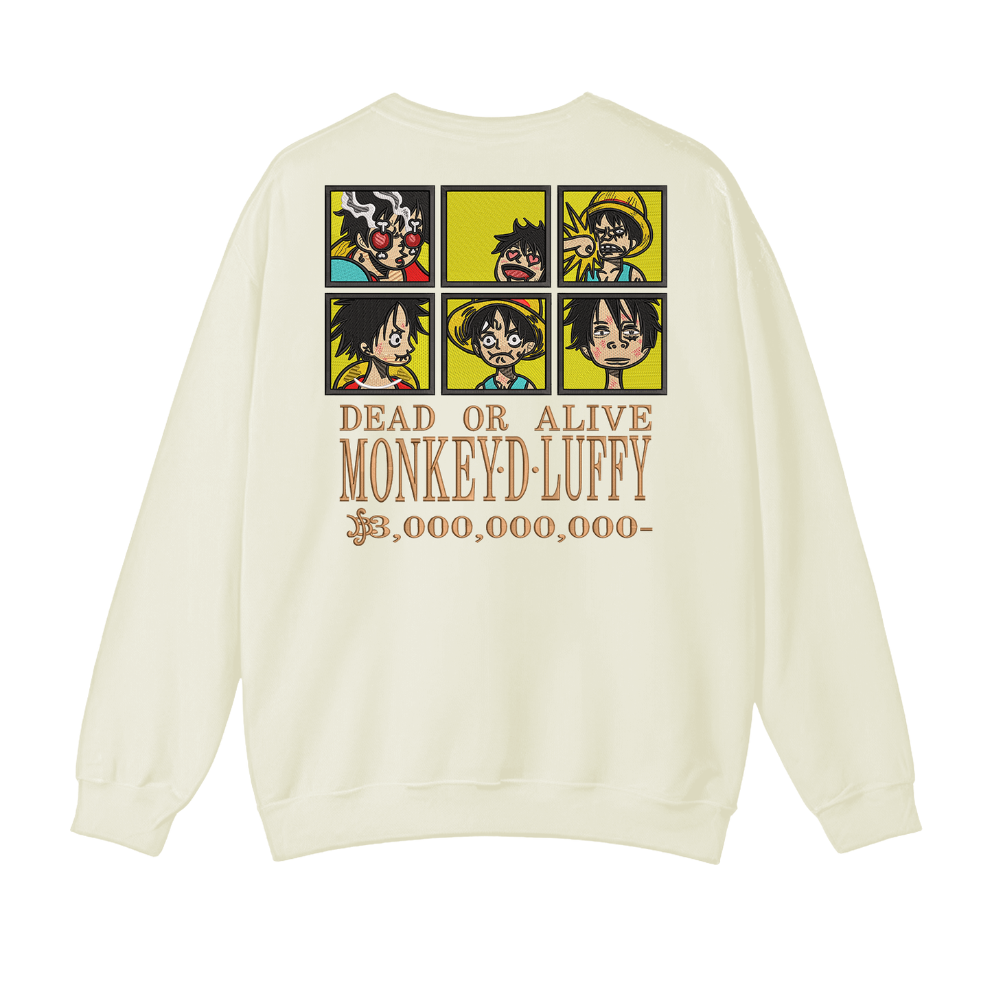 Luffy caras buzo cuello redondo