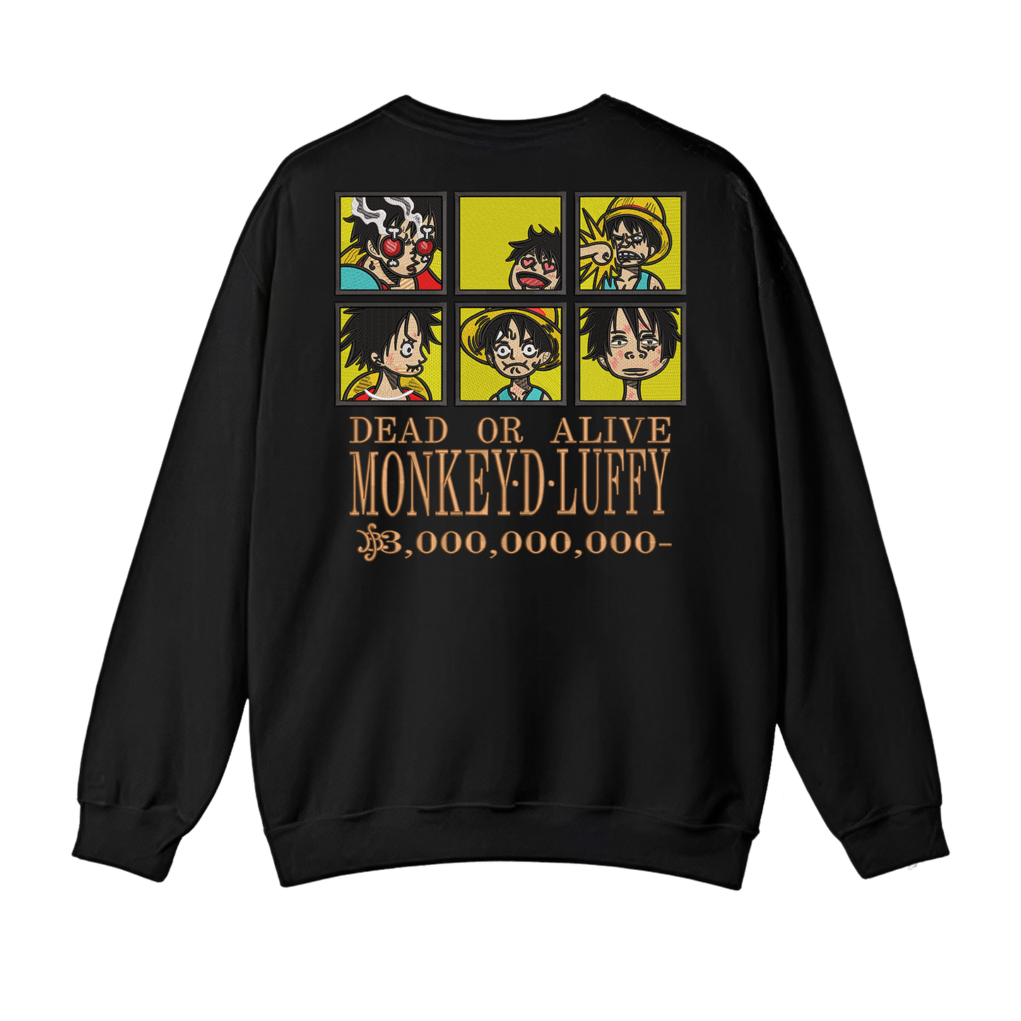 Luffy caras buzo cuello redondo