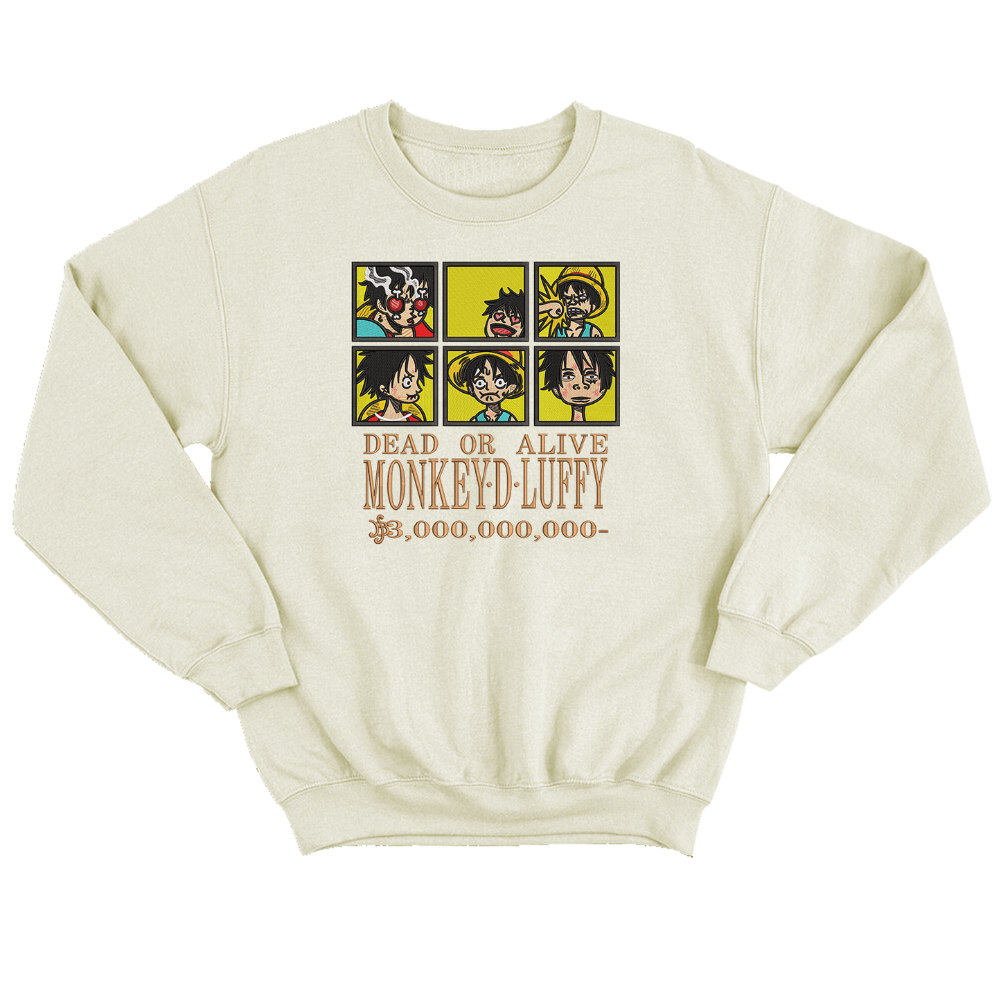 Luffy caras buzo cuello redondo