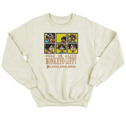 Luffy caras buzo cuello redondo