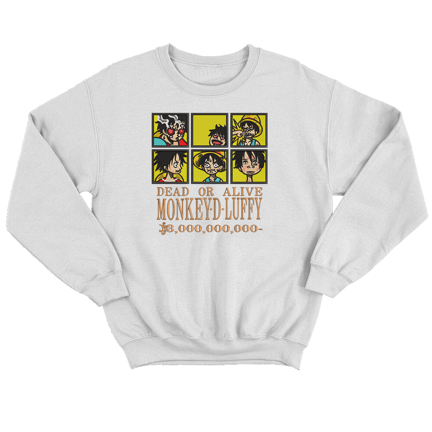 Luffy caras buzo cuello redondo