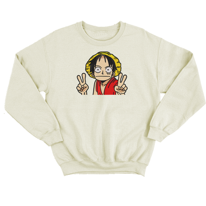 Luffy grimaces, round-neck diver