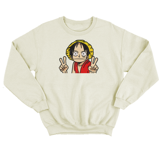 Luffy muecas buzo cuello redondo