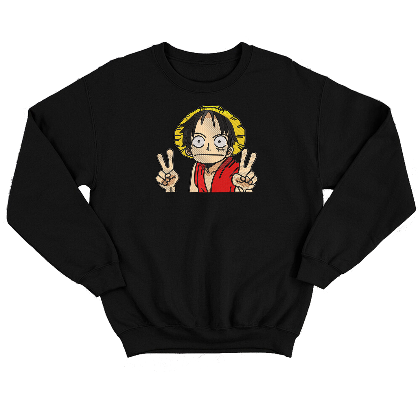 Luffy grimaces, round-neck diver