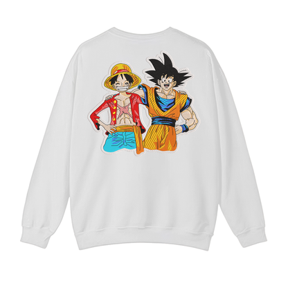 Luffy y Goku cuello redondo