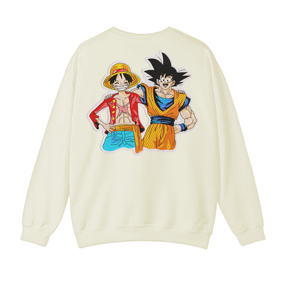 Luffy y Goku cuello redondo