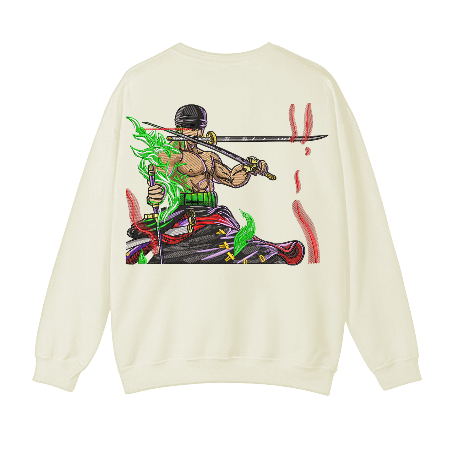 Zoro espadas v1.2 Buzo cuello redondo